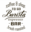 Barista espresso bar